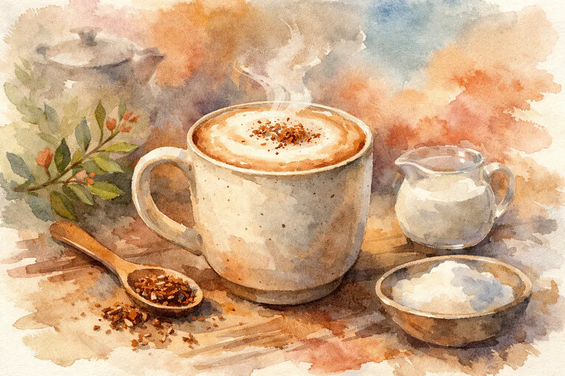 Rooibos latte készítés otthon, selymesen