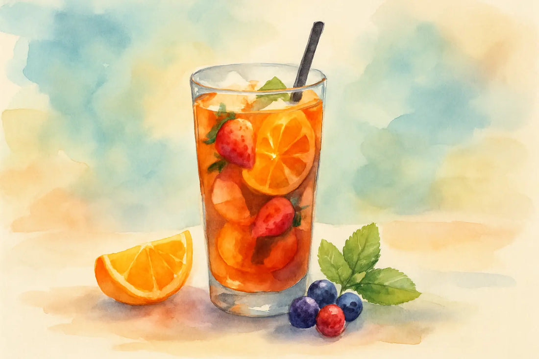 Jeges tea gyümölcsinfúzióból, nyugalomból