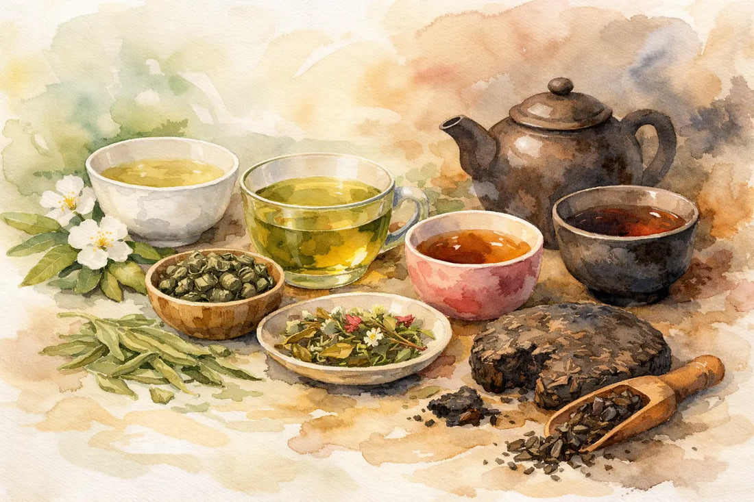 Teafajták áttekintése fehértől puerhig